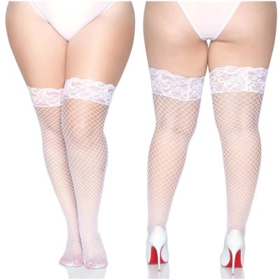 Bas Stay Up en Résille - 9201X - Grande Taille - Leg Avenue