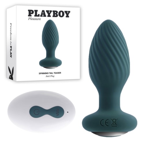 Spinning Tail Teaser - Plug Anale Vibrante avec Rotation à Distance - Playboy Pleasure