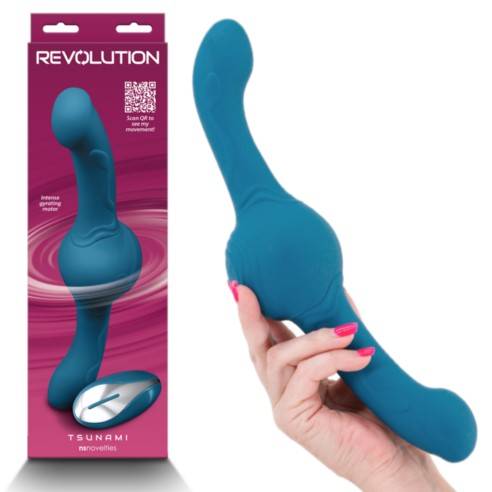 Tsunami - Revolution - Gode Double Vibrant et Rotatif - Ns Novelties