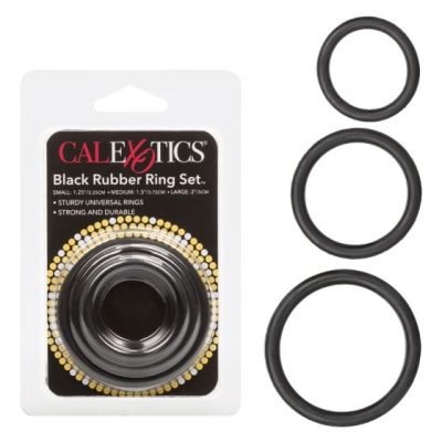 Black Rubber Ring Set - Ensemble d'Anneaux - CalExotics