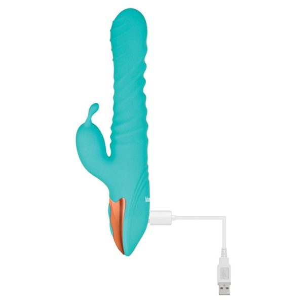 Heat Me Up Warming Rabbit Thrusting Vibrator - Vibrateur Double Stimulation - Adam & Eve – Image 7