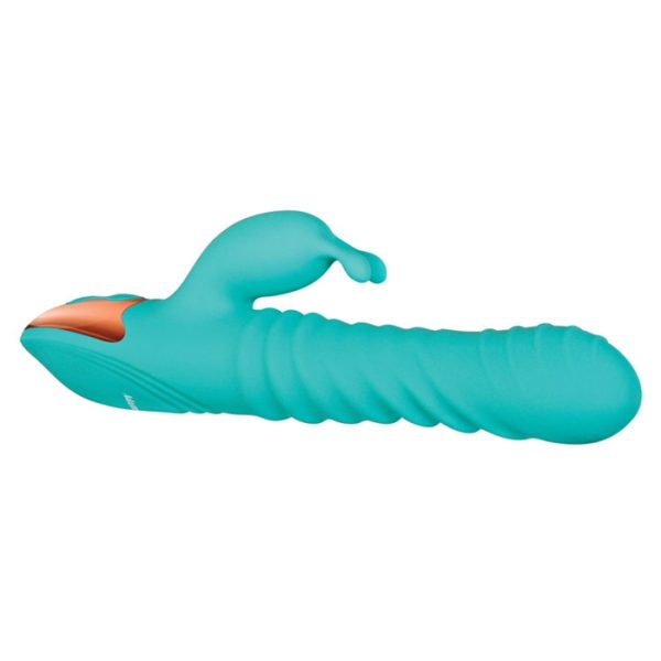 Heat Me Up Warming Rabbit Thrusting Vibrator - Vibrateur Double Stimulation - Adam & Eve – Image 6