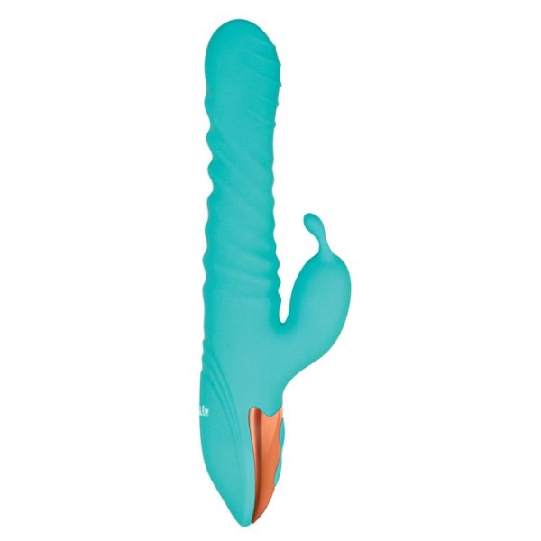 Heat Me Up Warming Rabbit Thrusting Vibrator - Vibrateur Double Stimulation - Adam & Eve – Image 5