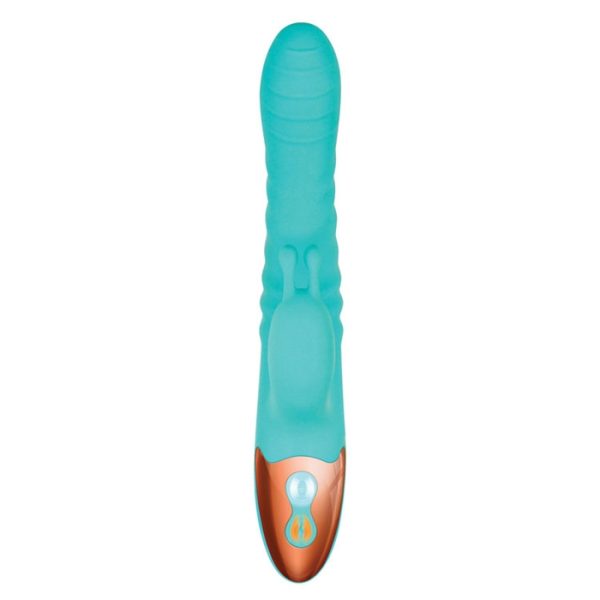 Heat Me Up Warming Rabbit Thrusting Vibrator - Vibrateur Double Stimulation - Adam & Eve – Image 4