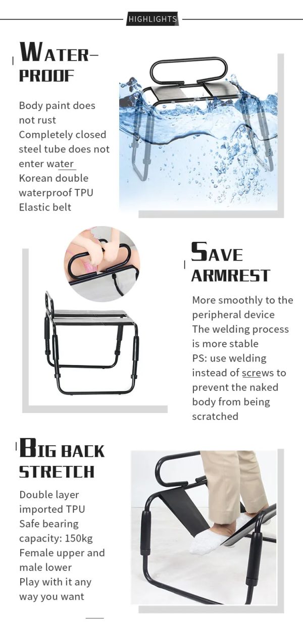 Love Chair Bathroom Style 2 - Chaise de Positions Sexuelles – Image 12