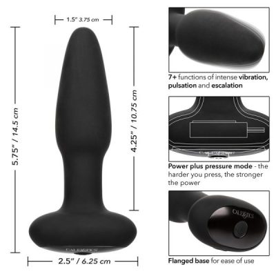 Surfez sur les vagues d'extase vers des territoires de plaisir inexplorés avec la plug anale Pressure Rimming Probe de la collection Bionic de CalExotics.