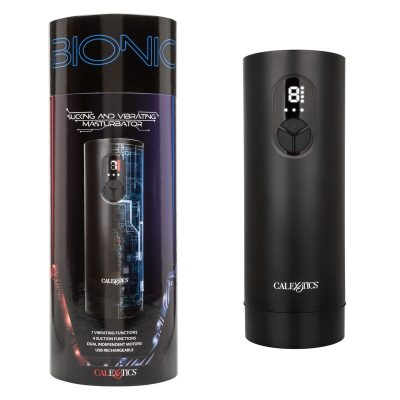 Enveloppez-vous de plaisir de niveau supérieur avec le puissant masturbateur Sucking and Vibrating Masturbator de la collection Bionic de CalExotics.