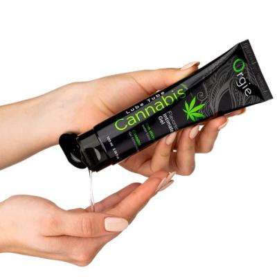 Cannabis Lube Tube de la collection Orgie est un gel intime à base d'eau comestible