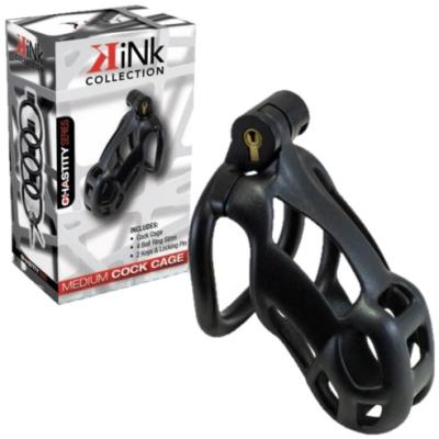 Emprisonnez son pénis avec la Locking Cock Cage de la collection Kink Chasity Series 