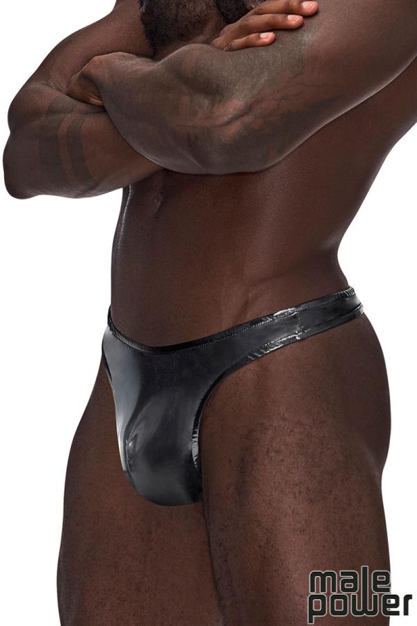 Thong en Wetlook Liquid Onyx - 440-003 - Male Power – Image 2