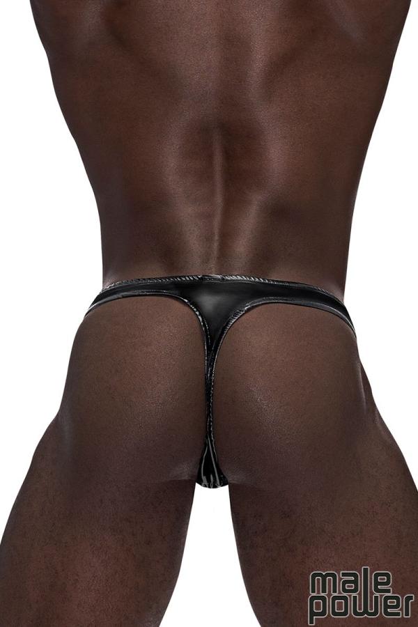 Thong en Wetlook Liquid Onyx - 440-003 - Male Power – Image 3