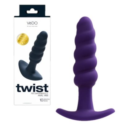 Le tourbillon anal rechargeable Twist de la collection Vèdo entre en action avec un moteur extrêmement puissant. 