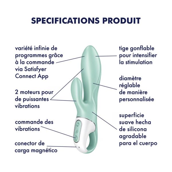 Air Pump - Bunny 5+ - Vibrateur Double Stimulation Gonflable - Satisfyer – Image 4