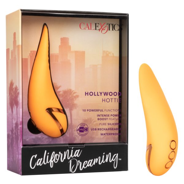 Offrez-vous du plaisir vague après vague avec le masseur Hollywood Hottie de California Dreaming scintille contre vos points les plus sensuels.