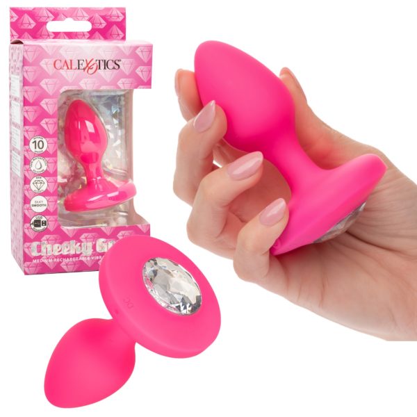 La Medium Rechargeable Vibrating Probe de la collection Cheeky Gem est plug anale en silicone éblouissante et flexible