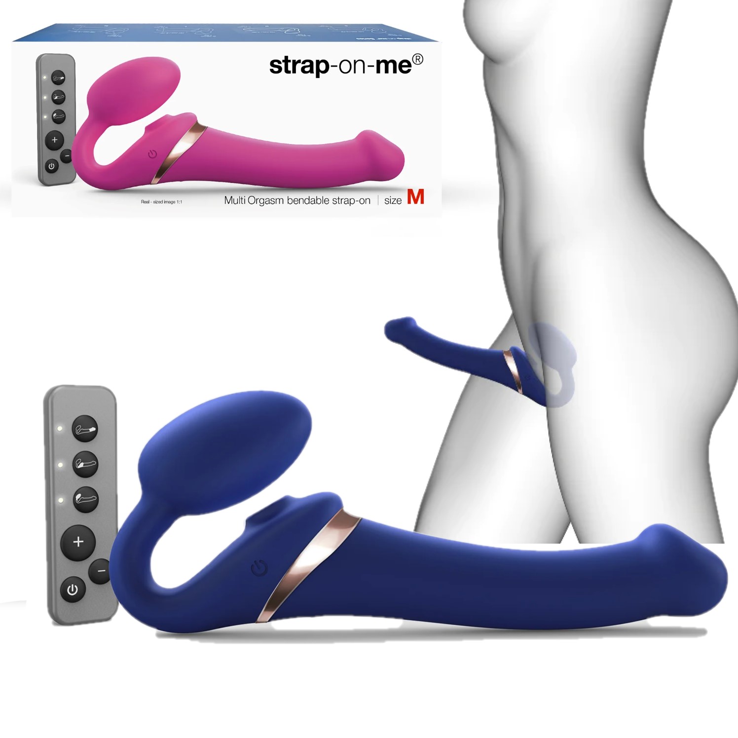 Soulignant l’héritage de Strap-on-me avec son design iconique, le Multi Orgasm Bendable Strap-On allie élégance et modernité.