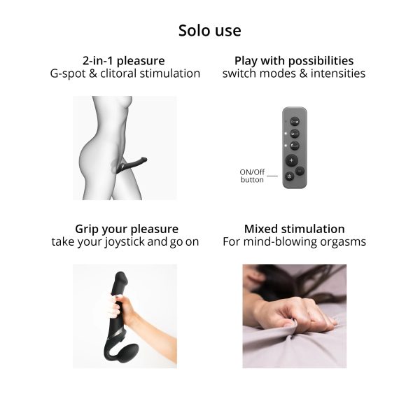 Soulignant l’héritage de Strap-on-me avec son design iconique, le Multi Orgasm Bendable Strap-On allie élégance et modernité.