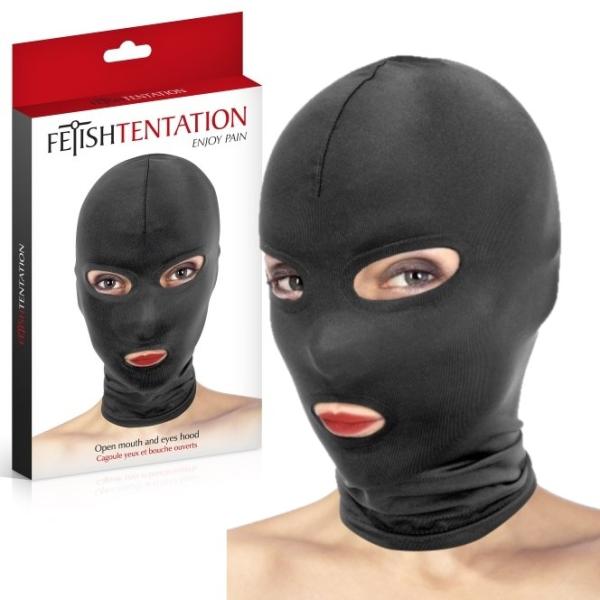 La cagoule Open Mouth and Eyes Hood de FetishTentation est parfaitement extensible.