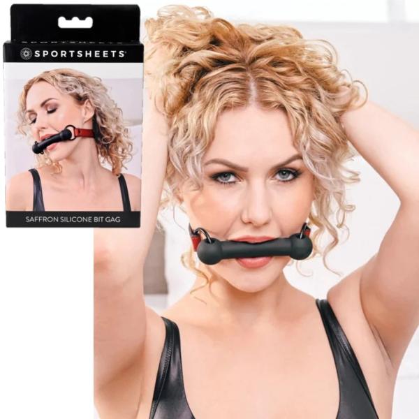 Donnez-leur quelque chose d'épicé à mordre pour votre prochaine séance sexy avec Silicone Bit Gag de la collection Saffron de Sporsheets,