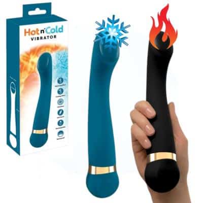 Le masseur Hot n'Cold Vibrator à changement de température et vibrant crée des sensations uniques pour la stimulation externe et interne.