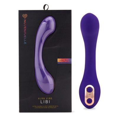 LE LIBI XLR8 VIBE DE NU SENSUELLE EST UN VIBROMASSEUR POUR LE POINT G ULTRA FLEXIBLE AVEC TECHNOLOGIE CONTINUE XLR8 TURBO BOOST