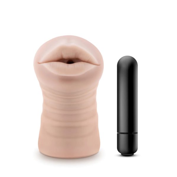 La bouche du masturbateur Skye M for Men X5 est grande ouverte, prête à vous prendre. 