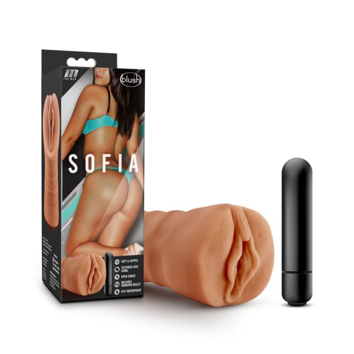 Le Masturbateur Sofia  de la collection M for Men de Blushg est doux, ouvert et prêt à jouer.