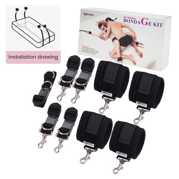 Plongez dans l'univers excitant du bondage avec le Bed Binding Bondage Kit, une création Roomfun.