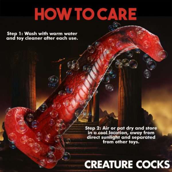 Déroulez les mystères du gode King Cobra de la collection Creature Cocks tout en explorant de nouvelles sensations de plaisir ! 