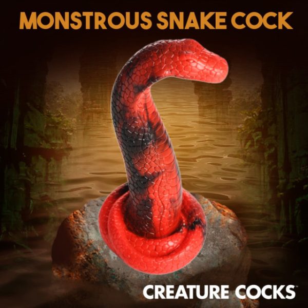 Déroulez les mystères du gode King Cobra de la collection Creature Cocks tout en explorant de nouvelles sensations de plaisir ! 