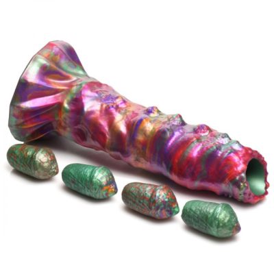 Le gode Larva Ovipositor de Creature Cock est épais et texturé et l'un des plus colorée de la collection
