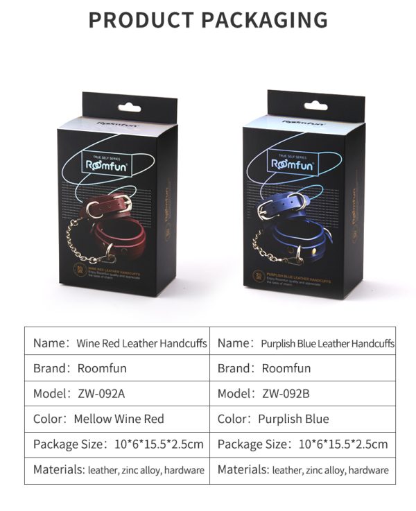 Découvrez l'Élégance Intense avec Nos Menottes en Cuir "Leather Handcuffs" par Roomfun