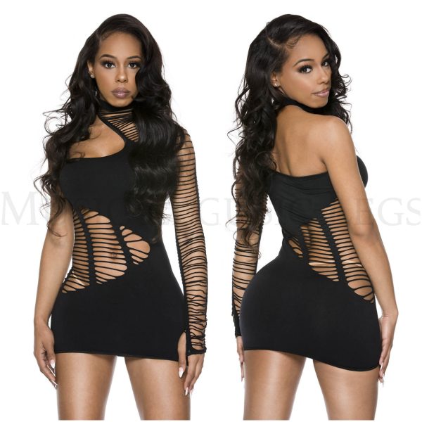 Robe Asymétrique Déchiquetée - 60113 - Music Legs