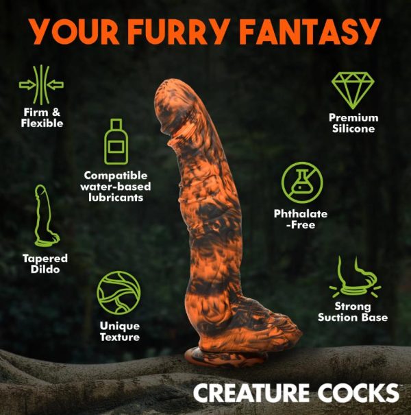Laissez vos fantasmes prendre leur envol et votre côté primal prendre le dessus avec le gode Sabretooth de la collection Creature Cocks !