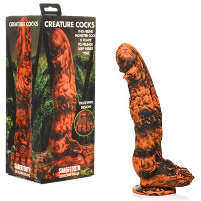 Laissez vos fantasmes prendre leur envol et votre côté primal prendre le dessus avec le gode Sabretooth de la collection Creature Cocks !
