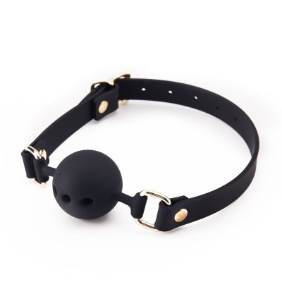 Découvrez l'Élégance Ultime du Jeu de Bondage avec le Silicone Mouth Gag With Three Breathable Holes de RoomFun