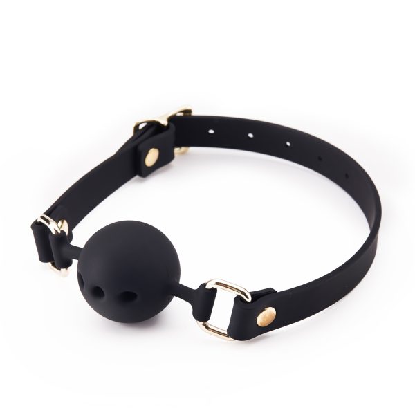 Découvrez l'Élégance Ultime du Jeu de Bondage avec le Silicone Mouth Gag With Three Breathable Holes de RoomFun