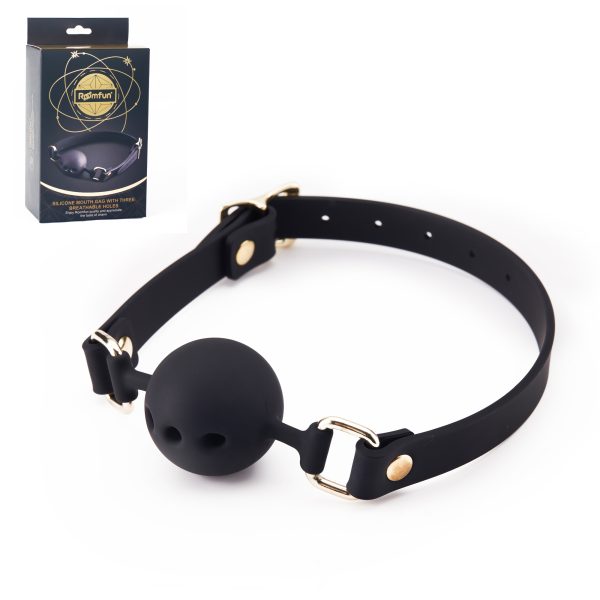 Découvrez l'Élégance Ultime du Jeu de Bondage avec le Silicone Mouth Gag With Three Breathable Holes de RoomFun