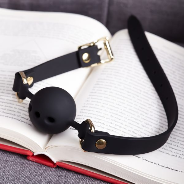 Découvrez l'Élégance Ultime du Jeu de Bondage avec le Silicone Mouth Gag With Three Breathable Holes de RoomFun