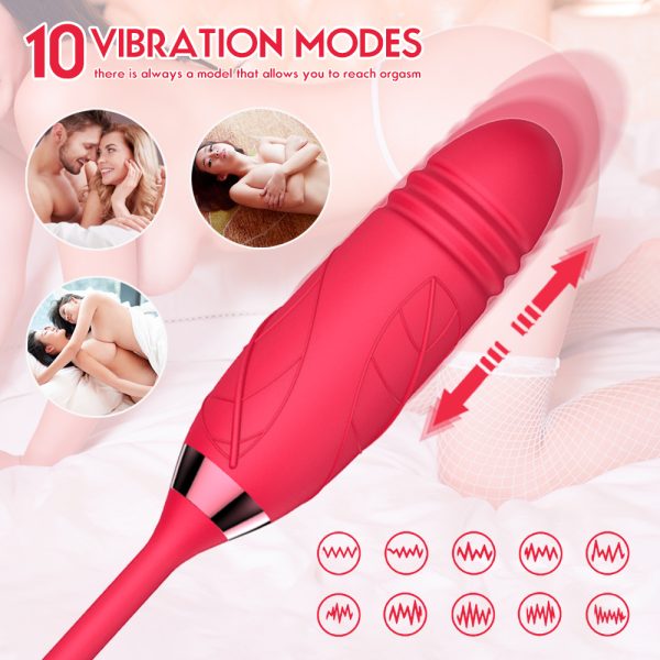 Découvrez l'Ultimate Rose : Le Plaisir Sensuel Réinventé avec un Vibromasseur et un Thruster Téléscopique