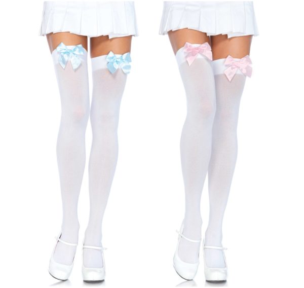 Bas Opaques avec Nœud en Satin Kay - 6255 - Leg Avenue
