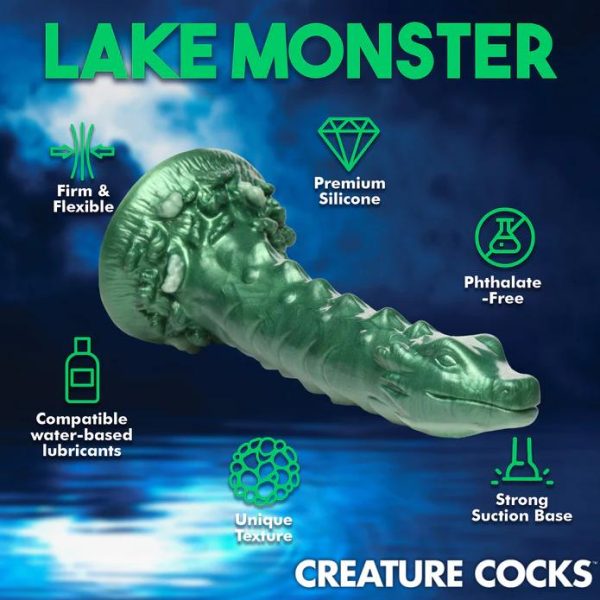 Plongez dans le Monde Envoûtant du gode Cockness Monster Le gode Cockness Monster est un chef-d'œuvre iridescent en forme de dragon.