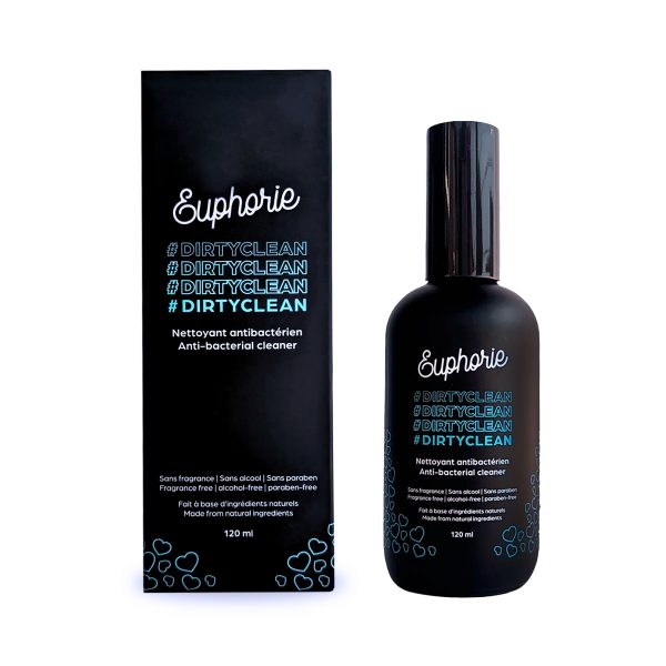 Préservez la qualité de vos jouets érotiques avec la formule délicate #DIRTYCLEAN de Euphorie