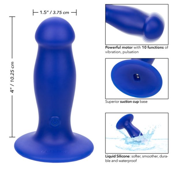 Découvrez la plug anale Liquid Silicone Vibrating First Mate de la Collection Admiral de CalExotics
