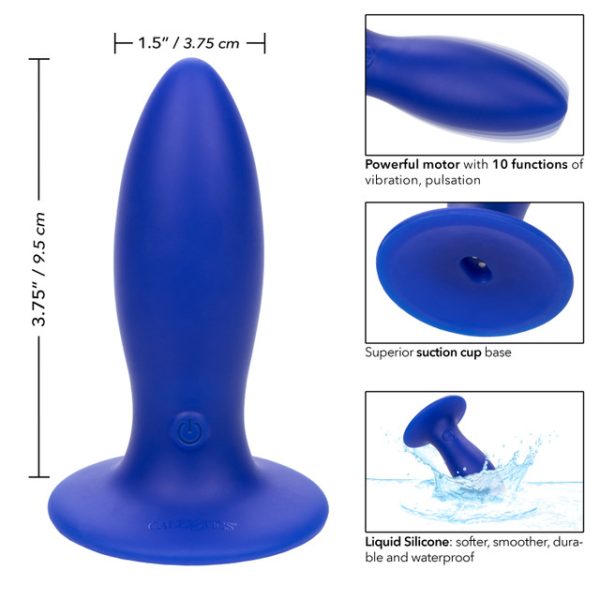 Plongez dans des sensations sans précédent avec notre la plug anale Liquid Silicone Vibrating Torpedo de la collection Admiral de CalExotics