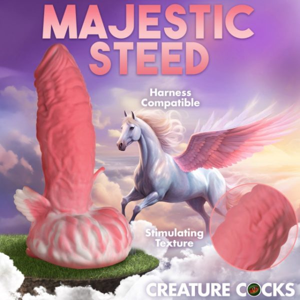 Laissez vos fantasmes prendre leur envol tandis que vous chevauchez le dildo Pegasus Pecker de la collection Creature Cock !