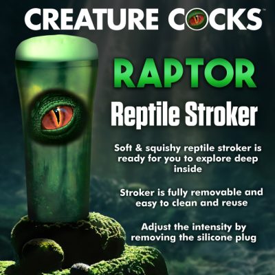 Découvrez le Raptor Reptile Stroker de Creature Cock, le fantasme des amateurs de reptiles !