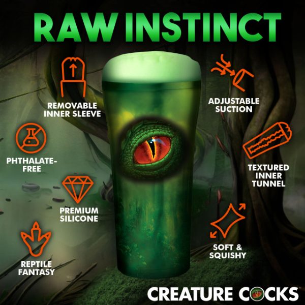 Découvrez le Raptor Reptile Stroker de Creature Cock, le fantasme des amateurs de reptiles !