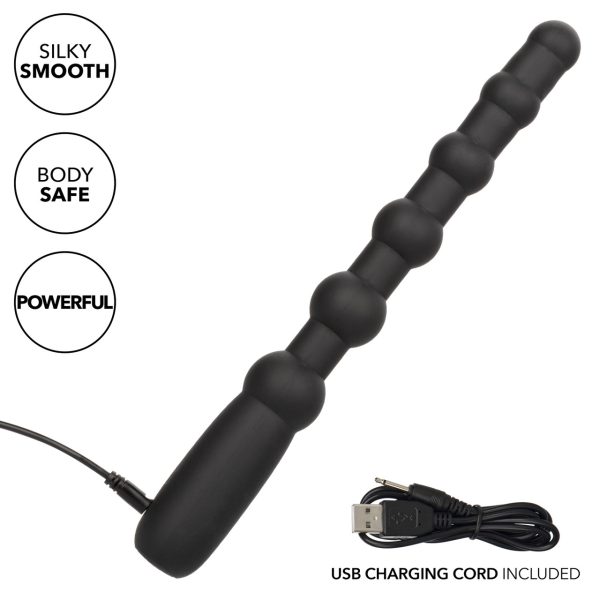 Plongez dans le plaisir anale avec les douces et lisses Perles Rechargeables X-10 de CalExotics
