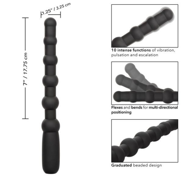 Plongez dans le plaisir anale avec les douces et lisses Perles Rechargeables X-10 de CalExotics